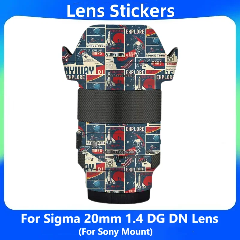 

Для Sigma 20 1.4 наклейка виниловая пленка для объектива корпуса защитная наклейка защитное покрытие 20 мм F1.4 DG DN для Sony Mount 1:1.4
