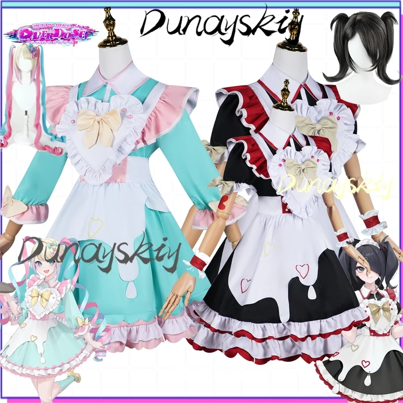 Needy Girl KAngel Ame Chan แม่บ้าน COSPLAY ชุดวิกผมชุด Needy Girl Overdose อะนิเมะบทบาทเล่น Lolita ชุดที่กําหนดเอง