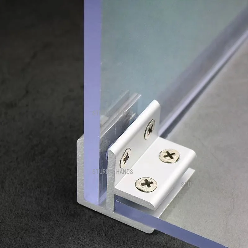 10PCS Aluminum Alloy 90 Degree Glass Clip, Fixed Angle Code, Frameless Glass Panel Installation Bracket, Furniture Hardware