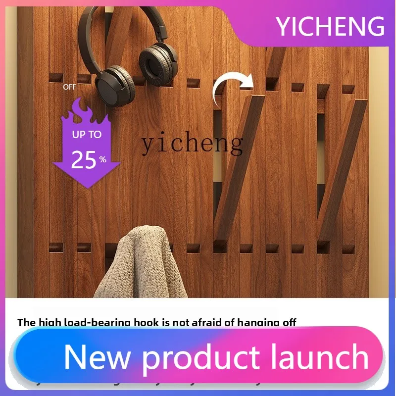 

Solid Wood Coat Rack Piano Key Entryway Wall-Mounted