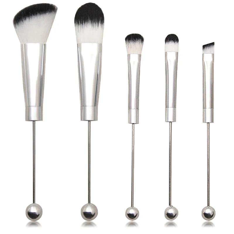 Makeup Brushes Kit Unique Brushes Silicone Beads DIY Makeup Cosmetic Brushes Beaded Brushes Kit For DIY