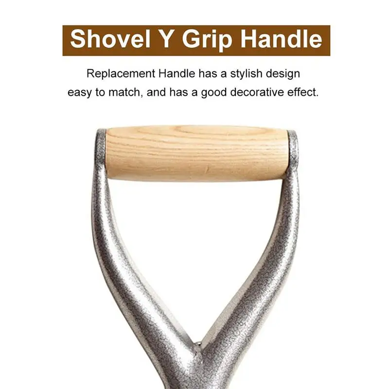 Schop Handvat Vervanging Inspanning Besparende Metalen Hout Anti-Roest Vervanging Deel Betrouwbare Stabiele Shovel Grip D Handvat Tijdbesparend