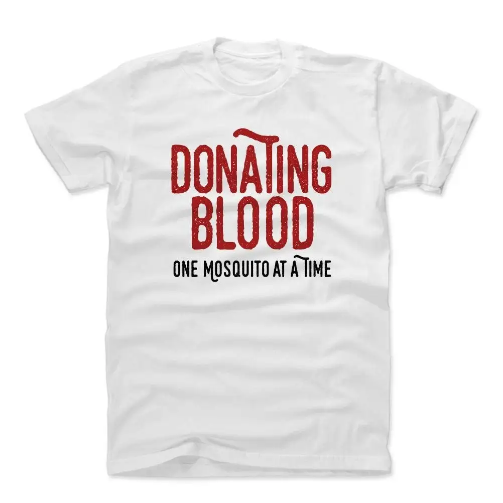 Funny Camping Men's Cotton T Shirt Outdoors Donating Blood One Mosquito At A Time