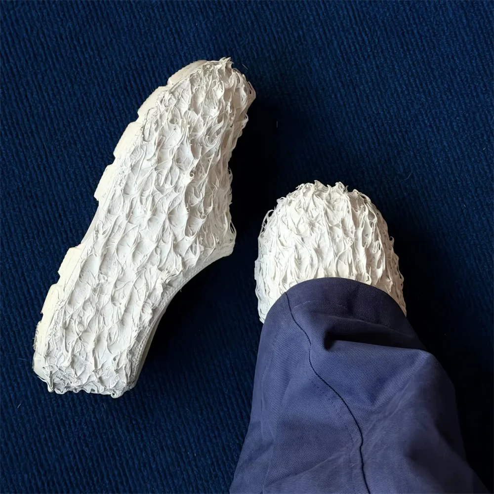 Male Height Increasing Designer Style Thorn Shoes Thick Soled Rubber Shoes Solid Color 2026 Fashion New Casual Shoes