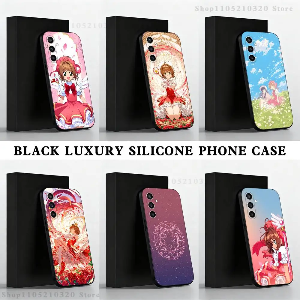 

C-Cardcaptor S-Sakura Phone Case For Samsung S 25,24,23,22,30,21,10,9,Ultra,Plus,Lite,FE,4,5 G Black Soft Case