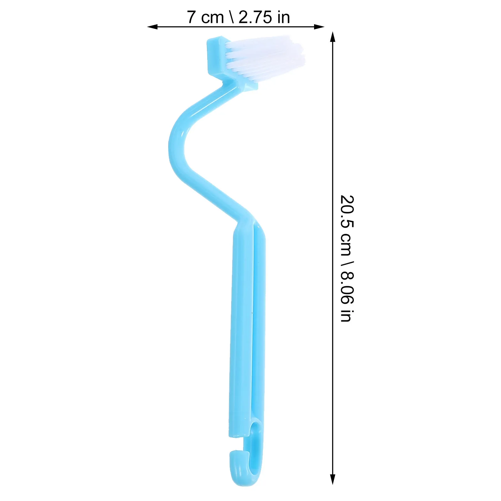 3Pcs Curved Toilet Cleaning Brushes Plastic 8 Inch V-Shaped Edge Brush Under Rim Toilet Bowl Scrubber Bathroom view 2