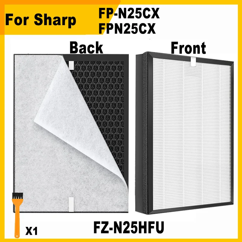 لتنقية الهواء شارب نموذج FP-N25CX FPN25CX استبدال صحيح HEPA وفلتر الكربون FZ-N25HFU FZN25HFU
