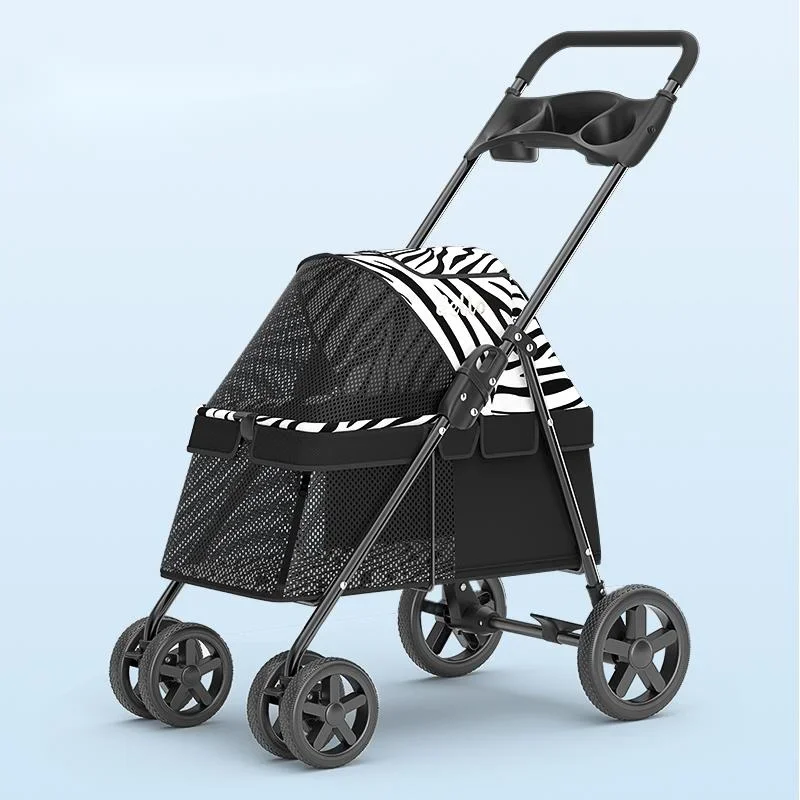 Lightweight Carrier for Dogs and Cats Comfortable Breathable Basket Shock Absorbing Pulley Pet Trolley Versatile Pet Transport