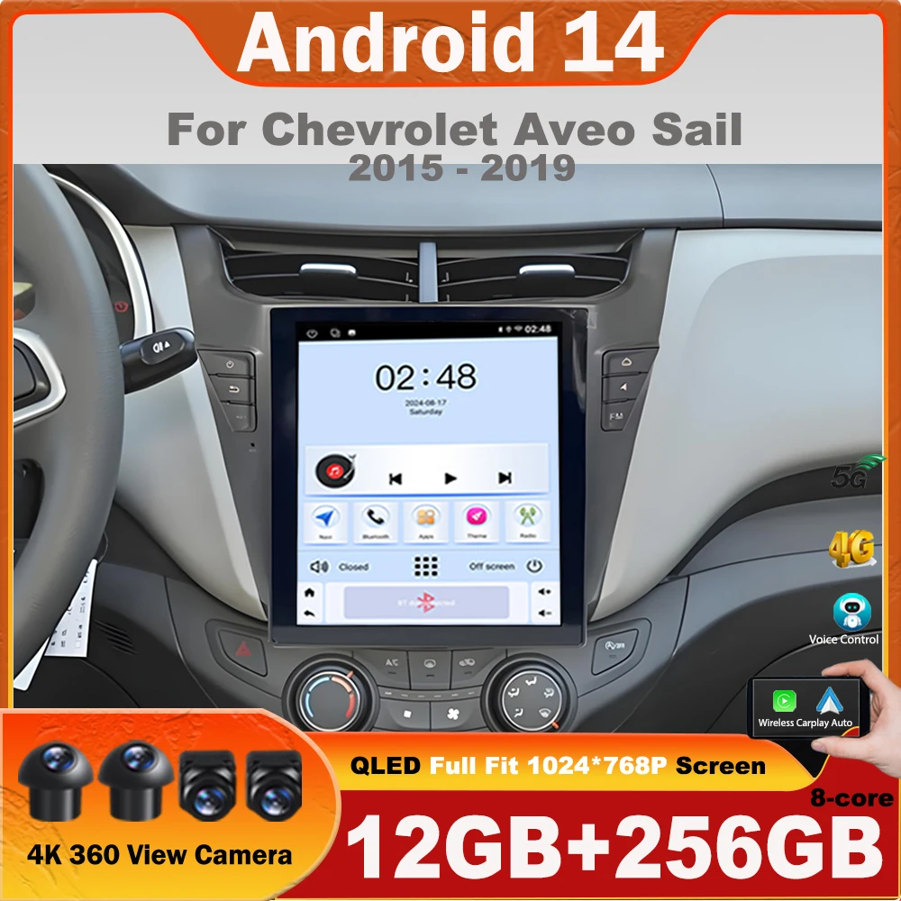

Android Car Radio For Chevrolet Sail aveo 2015 - 2019 auto carplay Player Navigation Stereo Carplay Head Unit No 2Din DVD WiFi