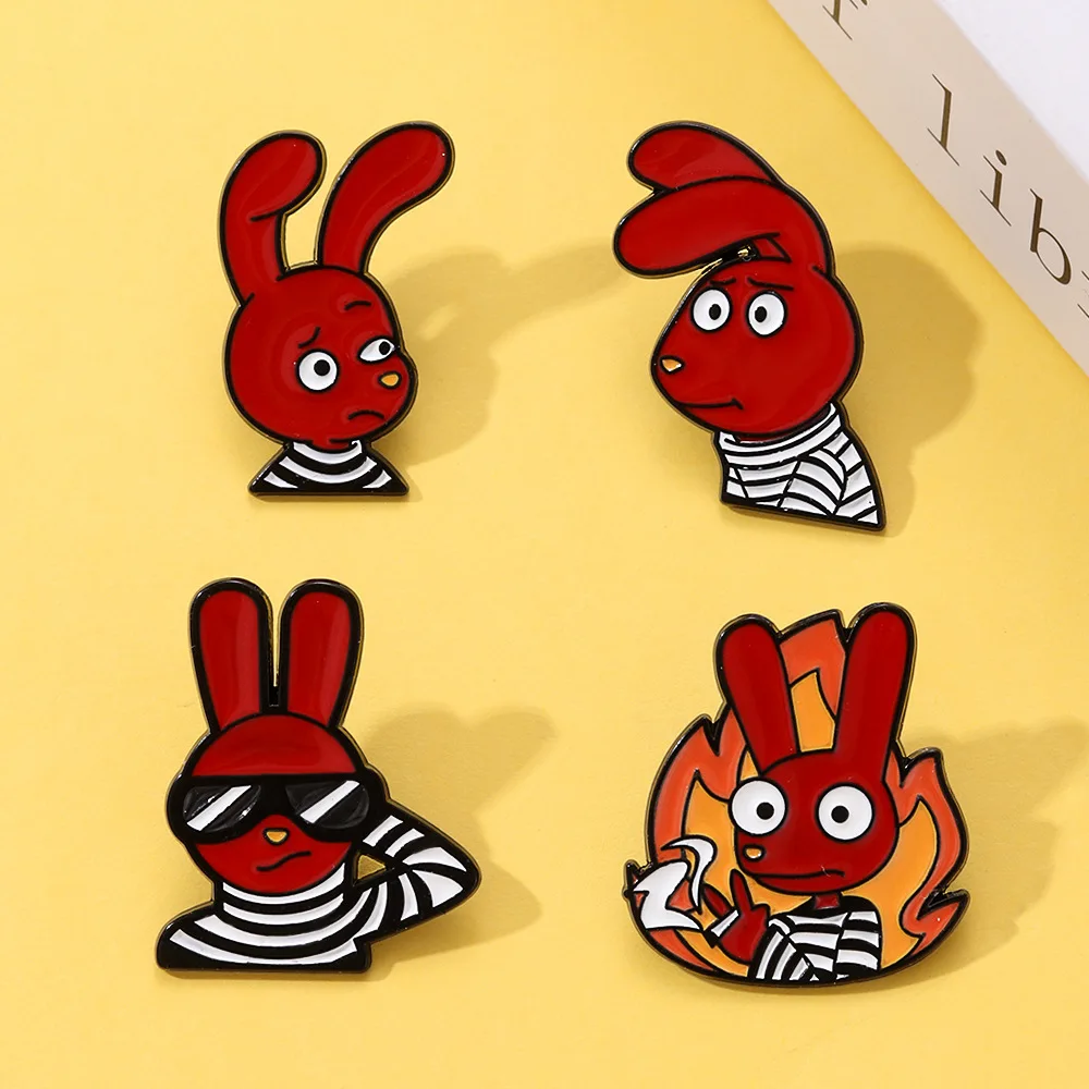 

Prison Break Putin and Kirenenko Brooch Set Russian Anime Alloy Enamel Pin Funny Cartoon Gift for Fans Unique Accessories