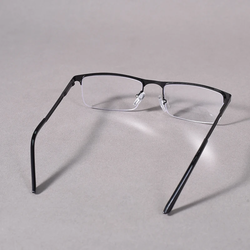 Metall Anti-blau Licht Lesebrille Männer Halb Rahmen Business Brillen Weitsichtige Brillen Dioptrien + 1,25 + 1,75 + 2,25 + 2,75 + 3,5 – Detail 9
