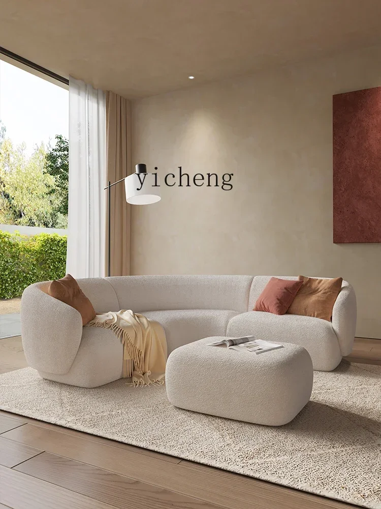 

curved special-shaped corner sofa resting area reception area negotiation beauty salon hotel