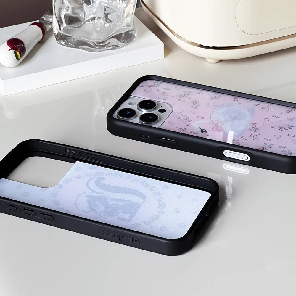 Wildflower 3D Cute dog Phone Case for iPhone 16 15 14 13 12 Pro Max Plus 16pro 15pro WF zoon girl Cartoon Cover geometry