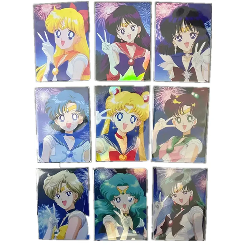 9Pcs/set Homemade Anime Sailor Moon Shui Bingyue Heroine Battle Series ACG Sexy Nude Card Toy Game Gift Collection Card