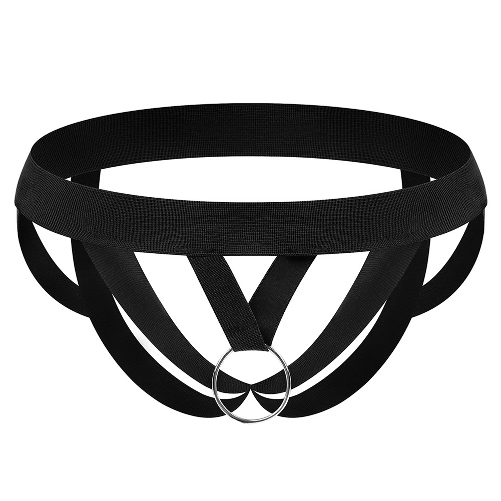 

Men Sexy Underwea O-Ring Bandage Jockstrap Underpants Hollow Backless Open Butt Panties Erotic Lingerie Low Waist Underwear