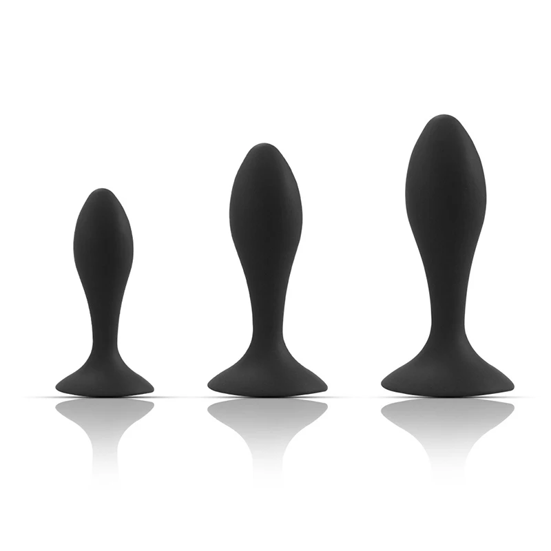 ADProstate Massager Silicone Plugs Anal Butt Plug Anal Dilation Trainer BDSM Adult Games Sex Toys For Men Women 3 Size