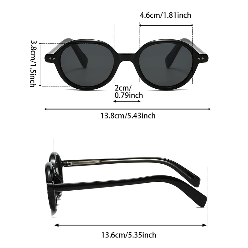 KAMMPT Vintage Oval Sunglasses Men New Gradient Multi-color Outdoor Sun Glasses Women Trendy Chic Brand Design Casual Shades
