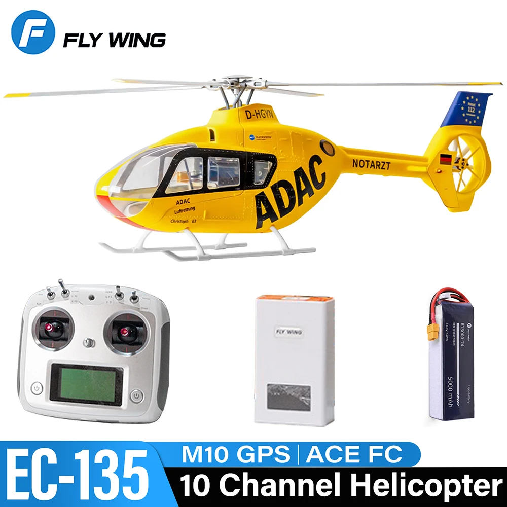 Fly Wing EC-135 RC Helicopter 10CH 6-Axis Gyro  GPS 5000mAh Aircraft With ACE Flight Control