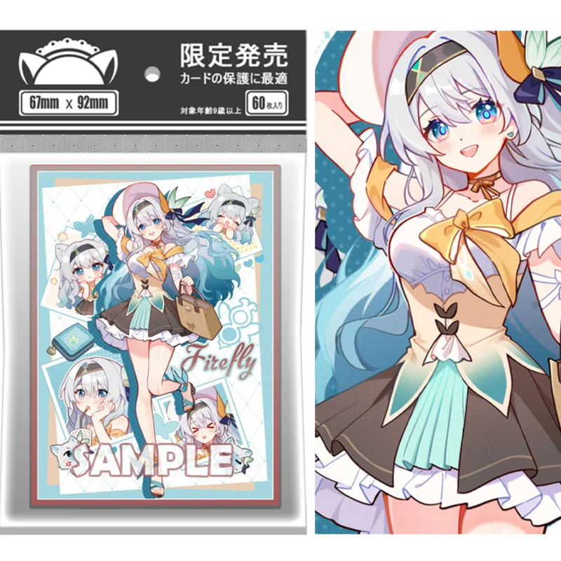 

Набор из 60 штук Honkai: Star Rail Firefly S.A.M. Защитный чехол для карт PTCG, аниме-игры, коллекционные карты, 67*92 мм, подарок, игрушка