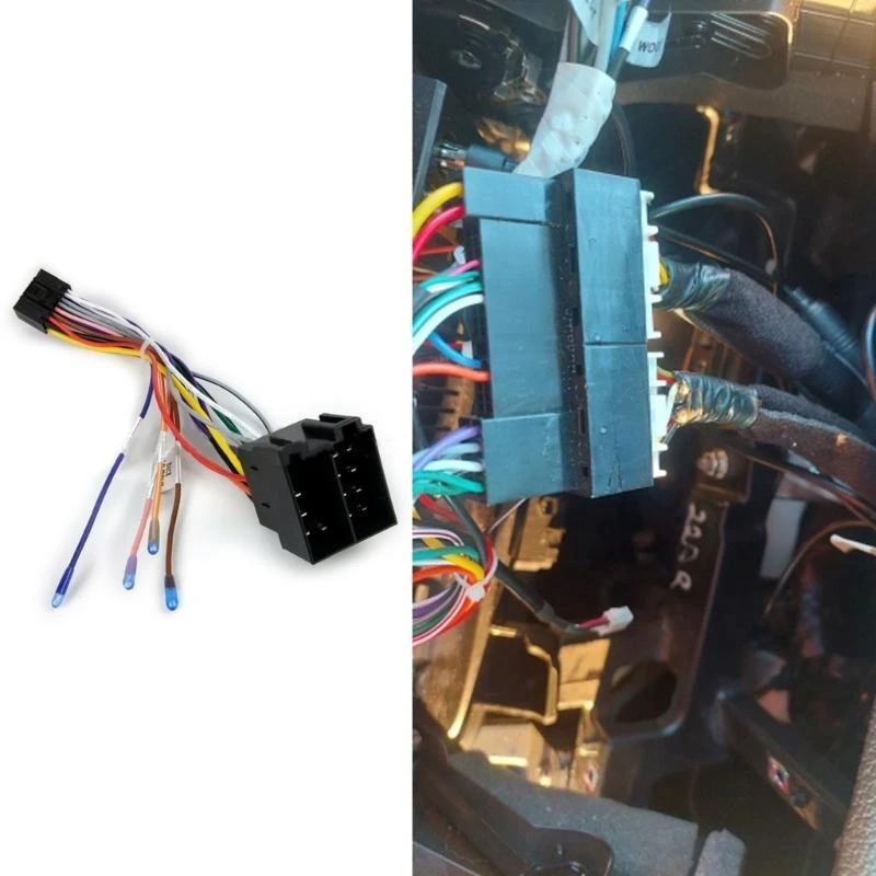 Auto Universal Wiring Harness 16Pin Car Radio Player Adapter Harness