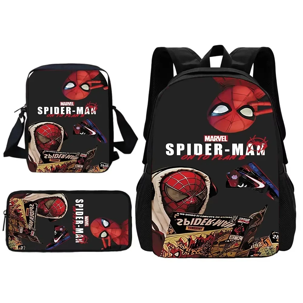 

Marvel Super SpiderMan Child School Backpack With Shoulder Bag Pencil Bags School Bags for Boys Girls Best Gift