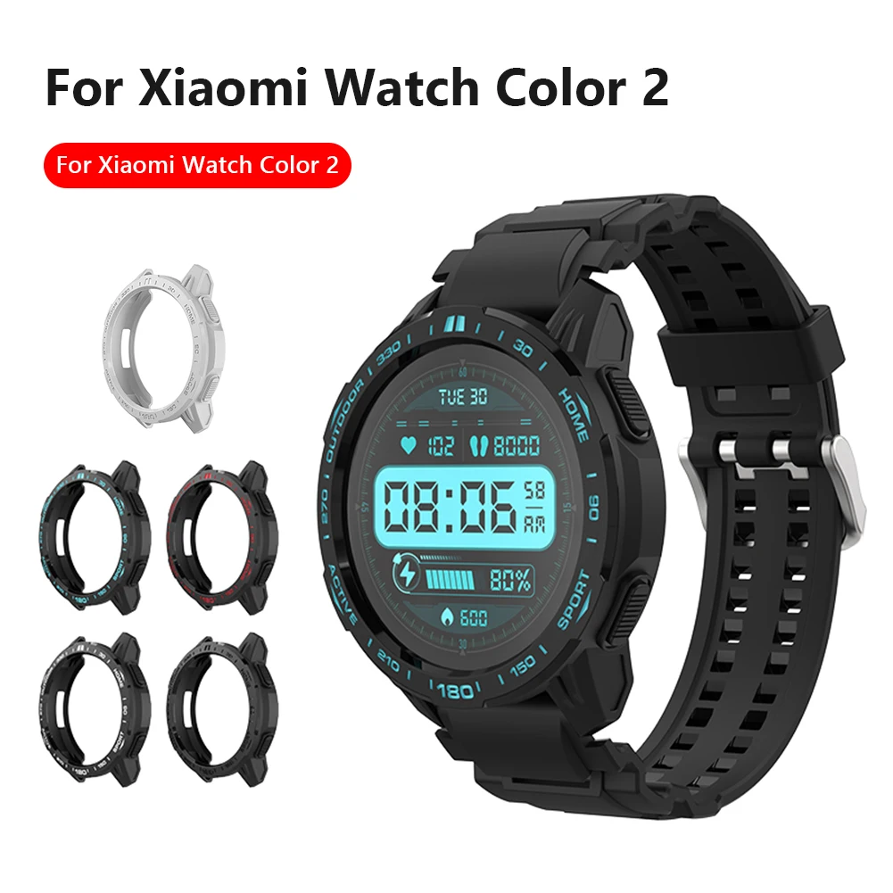 Protector Case for Xiaomi Watch S1 Active/Xiaomi Watch Color 2 PC Watch Cases New Cover Shell Frame Protector Accessories