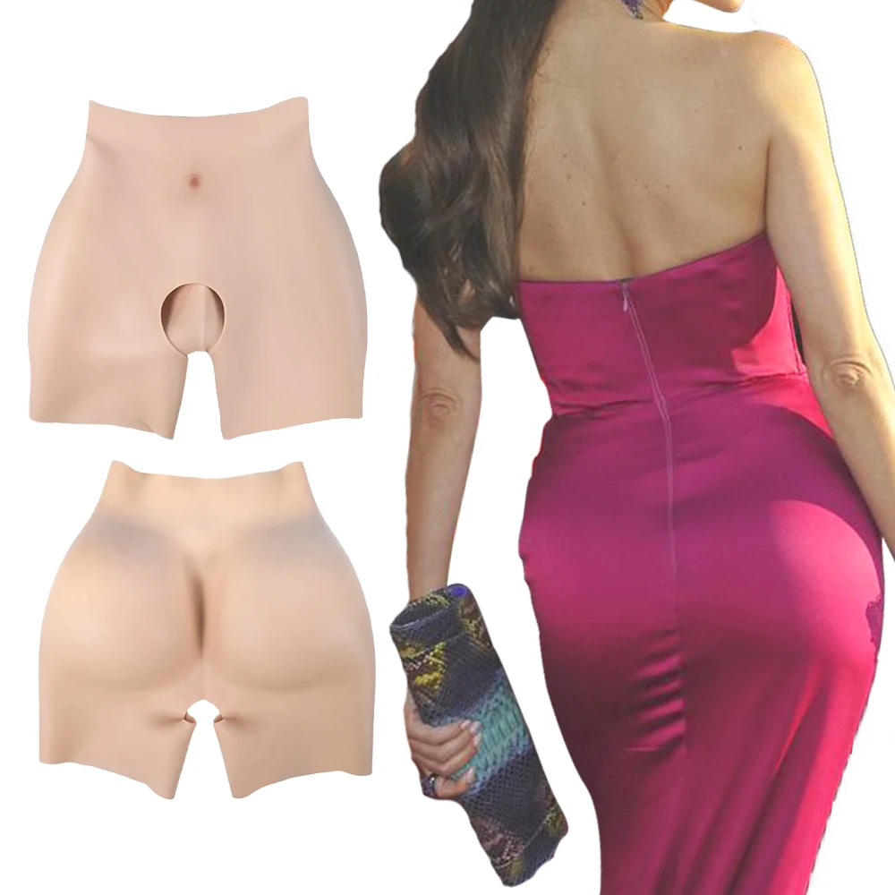 

Silicone Pants Buttock thickening Underwear Hip Up Enhancer Open Crotch Panty