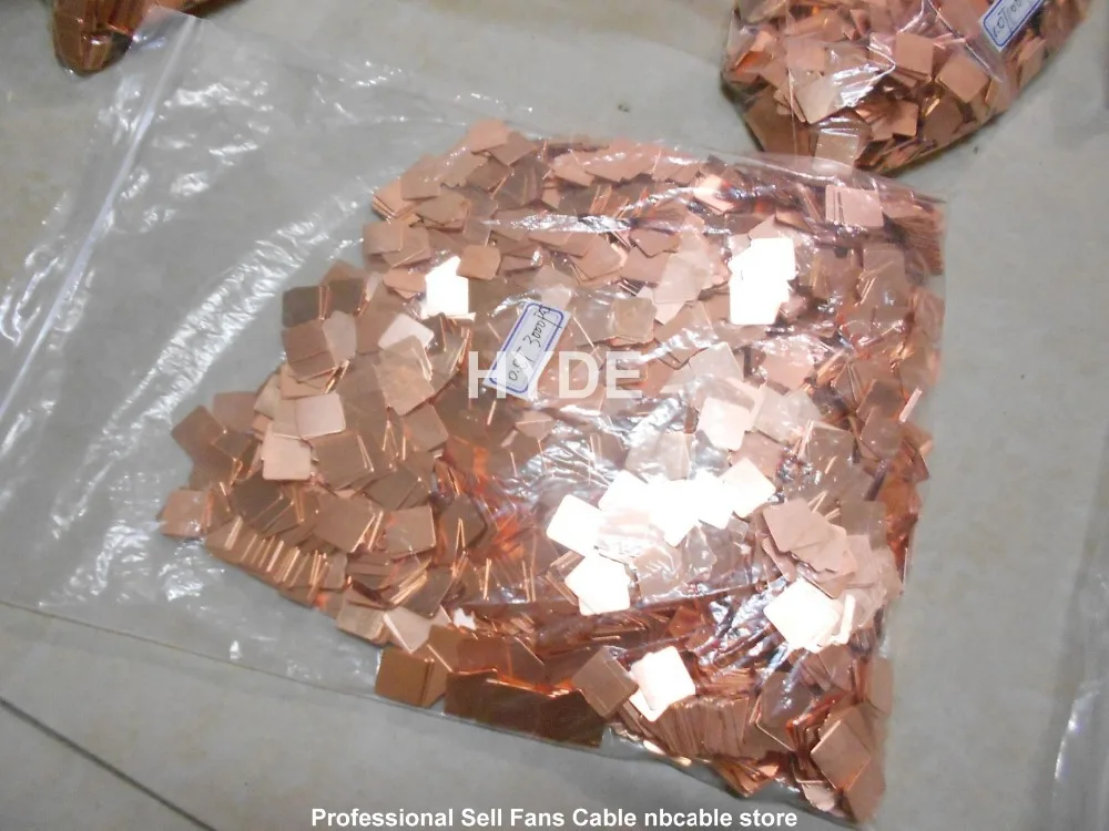 40PCS- 15mmx15mm Heatsink Copper Shim Thermal Pads for Laptop GPU VAG PAD