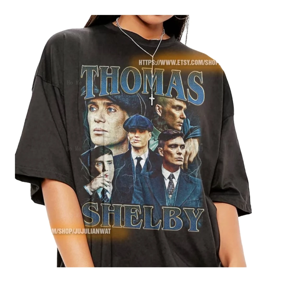 Thomas Shelby Vintage Bootleg T Shirt 90s Retro Design Peaky Blinders Fan Gift Custom Men Women Oversized