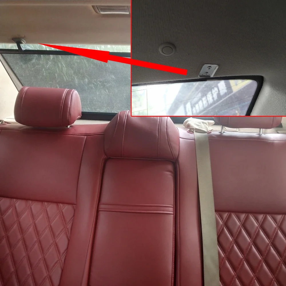 Retractable Automobile Mesh Rear Window Sunshade Sun-proof Rear Window Curtain UV Protection Cover Film Sun Shade Summer - Image 5