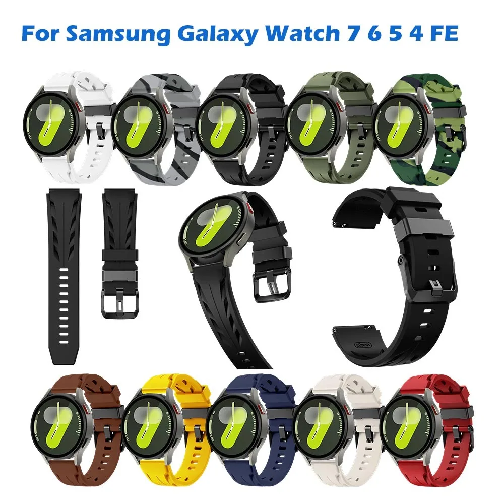 

Silicone Band for Samsung Galaxy Watch 7 6 5 4 FE Watch Strap Breathable Accessories for Samsung Galaxy Watch 7 6 5 4 FE Band