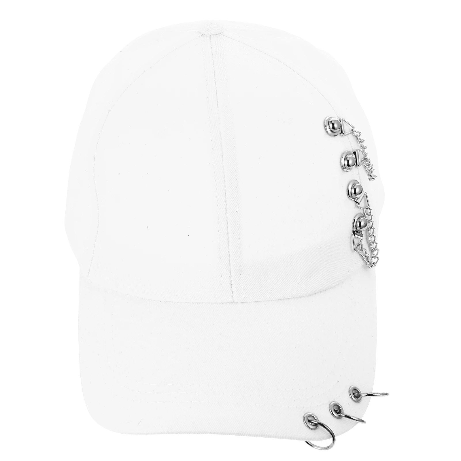 

1pc Chain Cap Peaked Fashion Baseball Hat Summer Sun Outdoor Design Breathable Material Cotton Alloy Anti UV