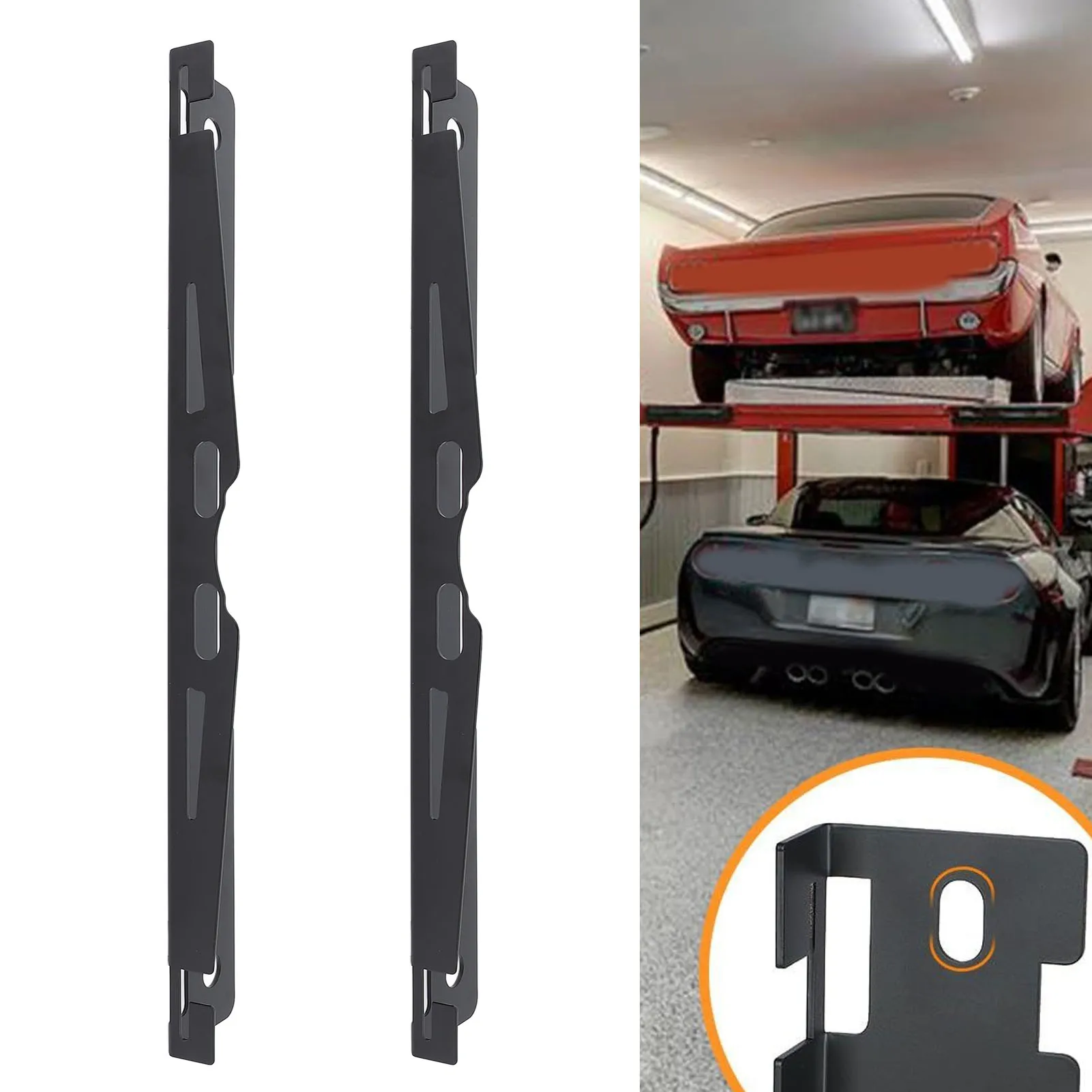 

2Pcs Wheel Alignment Tools Heavy Duty Automotive Hub Alloy Steel Toe Plates for Vehicles Tire Repair Black