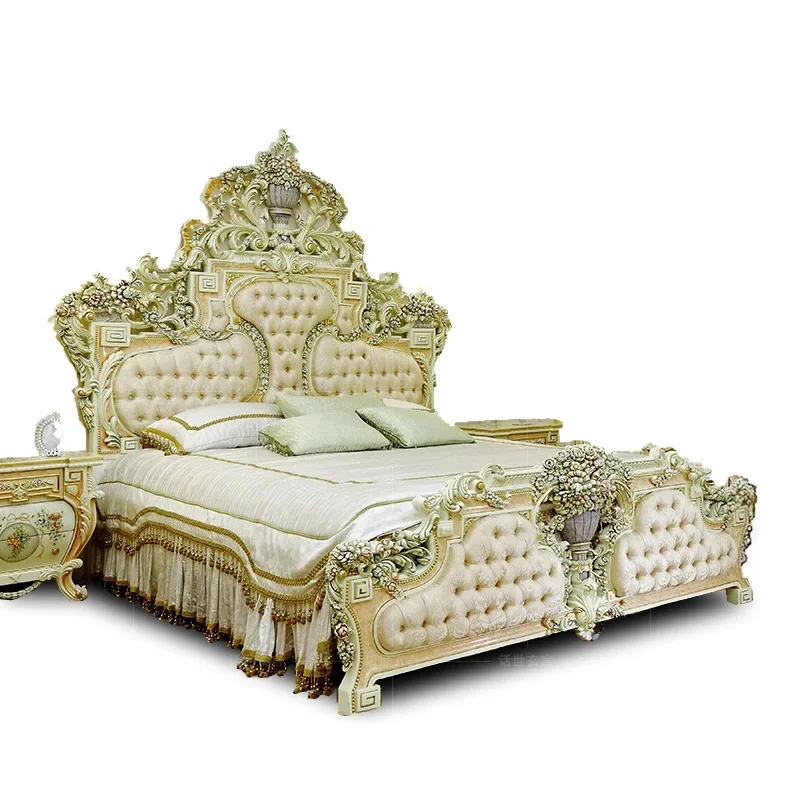 @9French Modern Bed Princess Designer Aesthetics Double Lounge Bed Luxury Headboards Unusual Letto Matrimoniale Home Furniture
