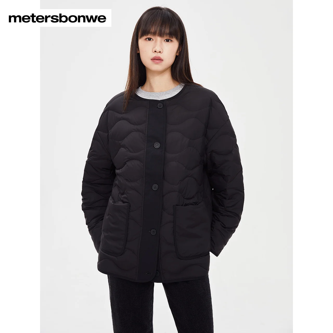 Metersbonwe-Women's Ultra Light Down Jacket Loose Solid Color Duck Down Jackets Female Portable Winter Outwear