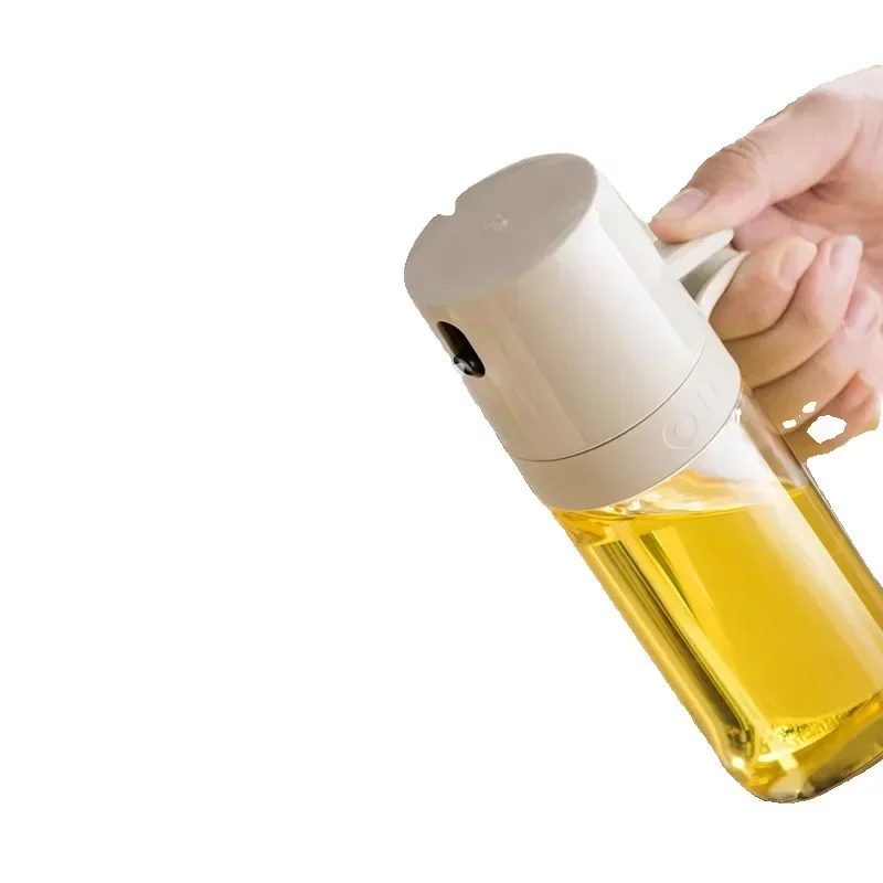 Oil can watering can oil leakage glass food grade kitchen atomization oil spray can bottle anti-strong