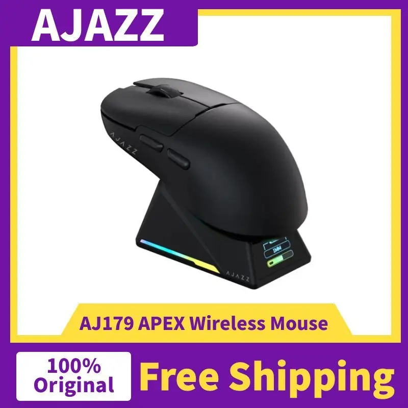 

AJAZZ AJ179 AJ179 APEX Wireless Gaming Mouse PAW3950 Sensor 30KDPI FTF Color Screen Display AJ179PRO Wired Gaming Mouse Gift