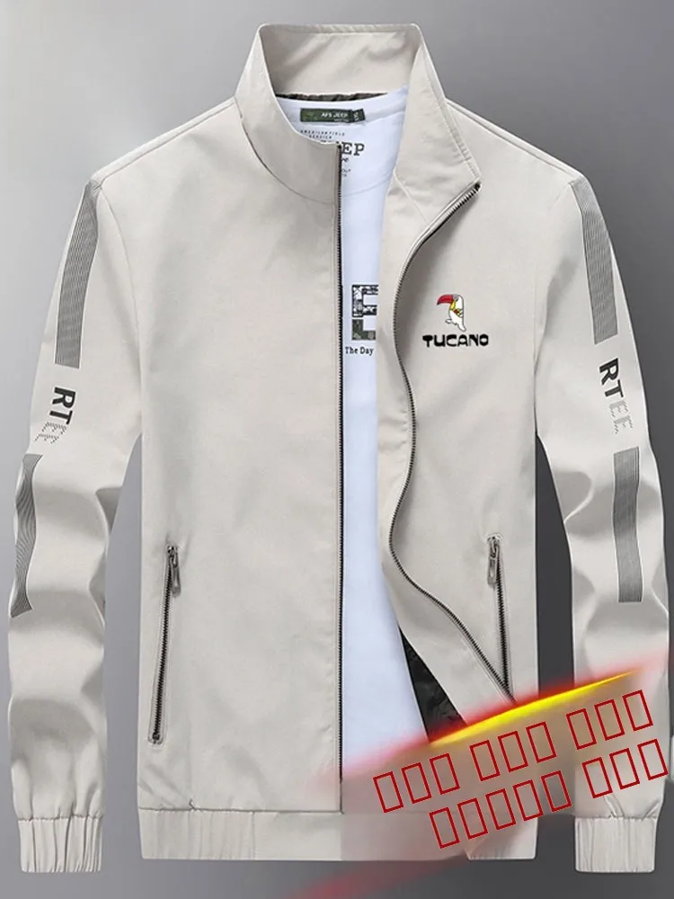 

Мужская повседневная куртка свободного кроя: новая модель для весны, осени и зимы, с воротником-стойкой, дышащая, модная, в городском стиле, молодежная ветровка