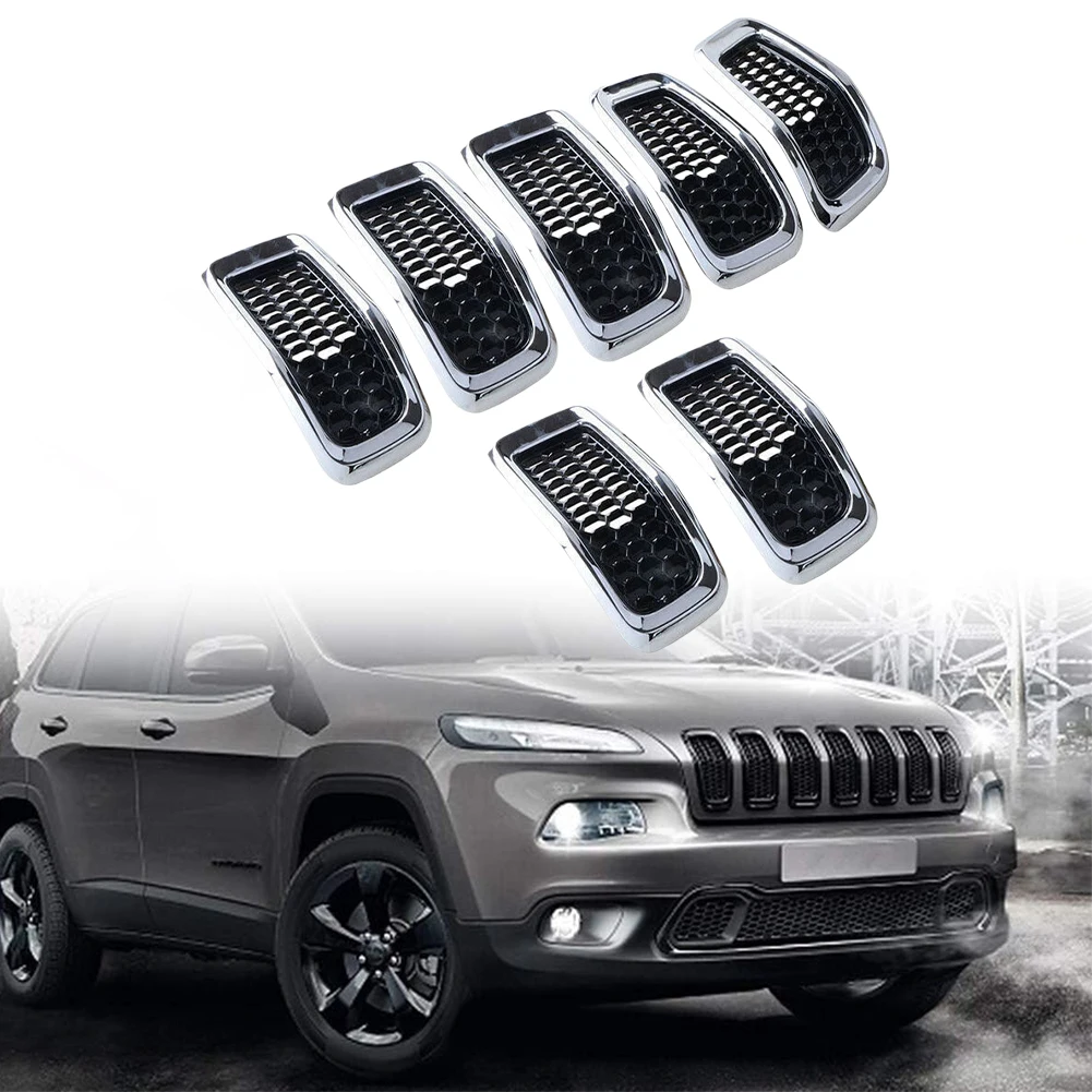 

Комплект из 7 штук: Износостойкая передняя решетка бампера, дышащая сетка-соты, декоративная накладка на решетку, накладка на решетку для гоночных автомобилей