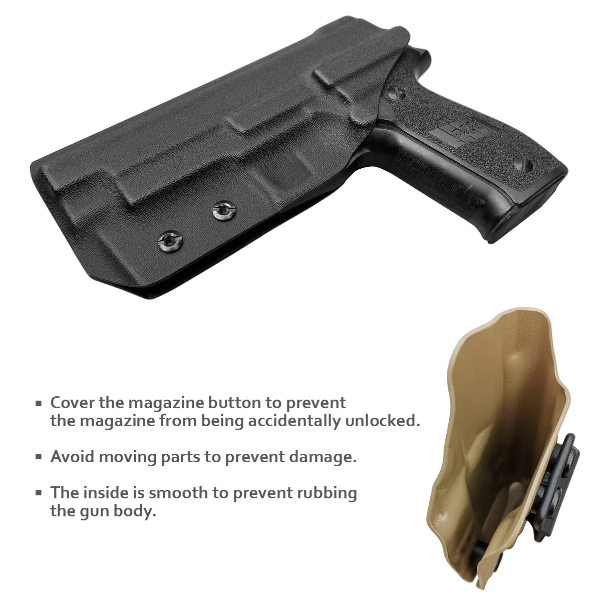 Sig Sauer P226 kabura IWB Kydex do Sig Sauer P226 pełny wymiar 4.4 \'\'kabury baryłkowe ukryty futerał Kydex do Sig Sauer