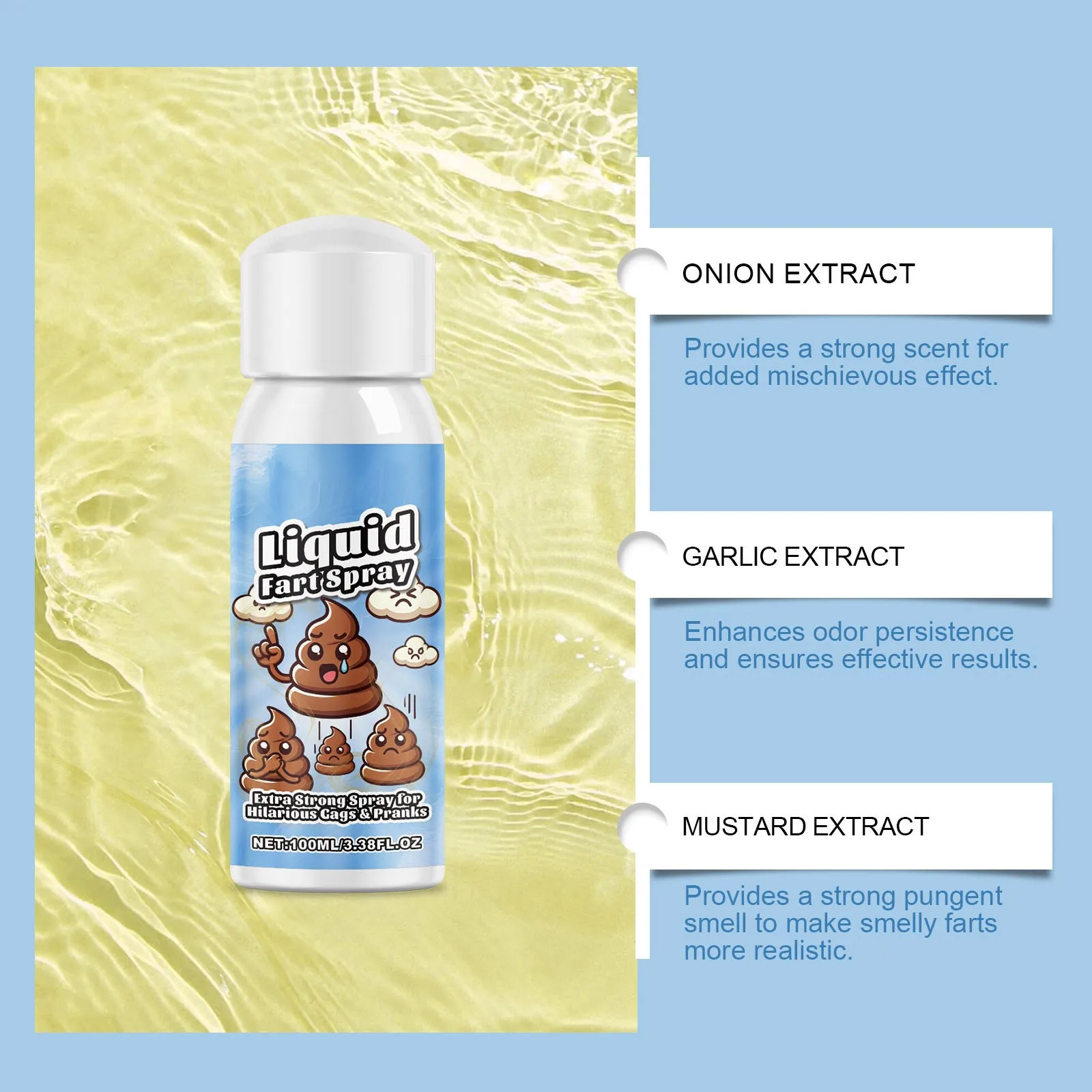Fart Spray Prank Trick Spray Party Supplies Prank Smell Spray Suitable For Adults Non-Toxic Halloween Funny Toys