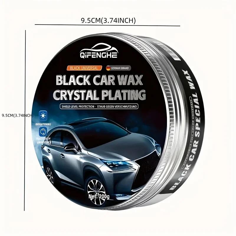 Advanced black car wax - Universal scratch repair, paint protection, and polishing coating - with sponge for easy maintenance