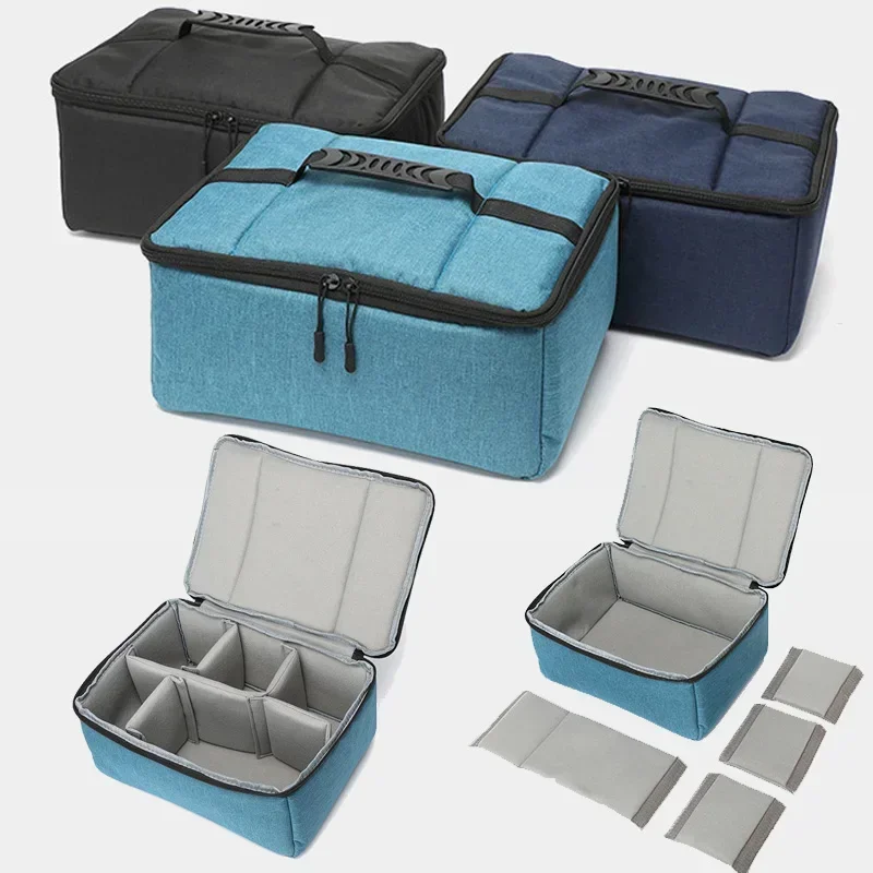 

Camera Bag Waterproof Oxford Insert Photography Organizer Removable Partition Dividers Storage Case
