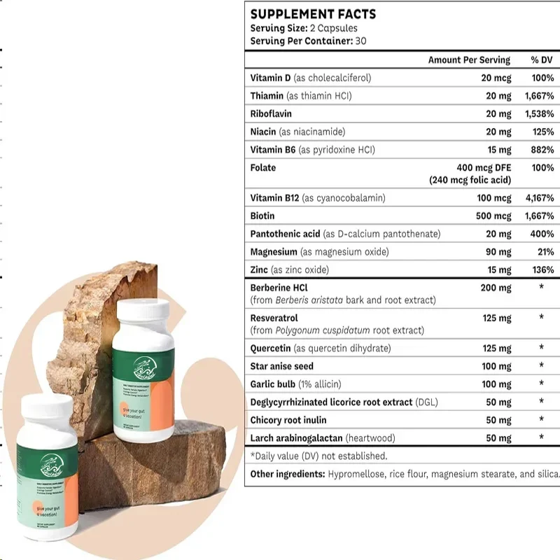 60 Intestinal Health Supplements To Relieve Gas Bloating, Including Magnesium, Aspartate, Vitamin D, Quercetin, Etc