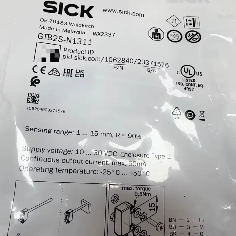 GTB2S-N1311 Nuevo sensor de interruptor fotoeléctrico SICK original, gran cantidad en stock, bienvenido a consultar