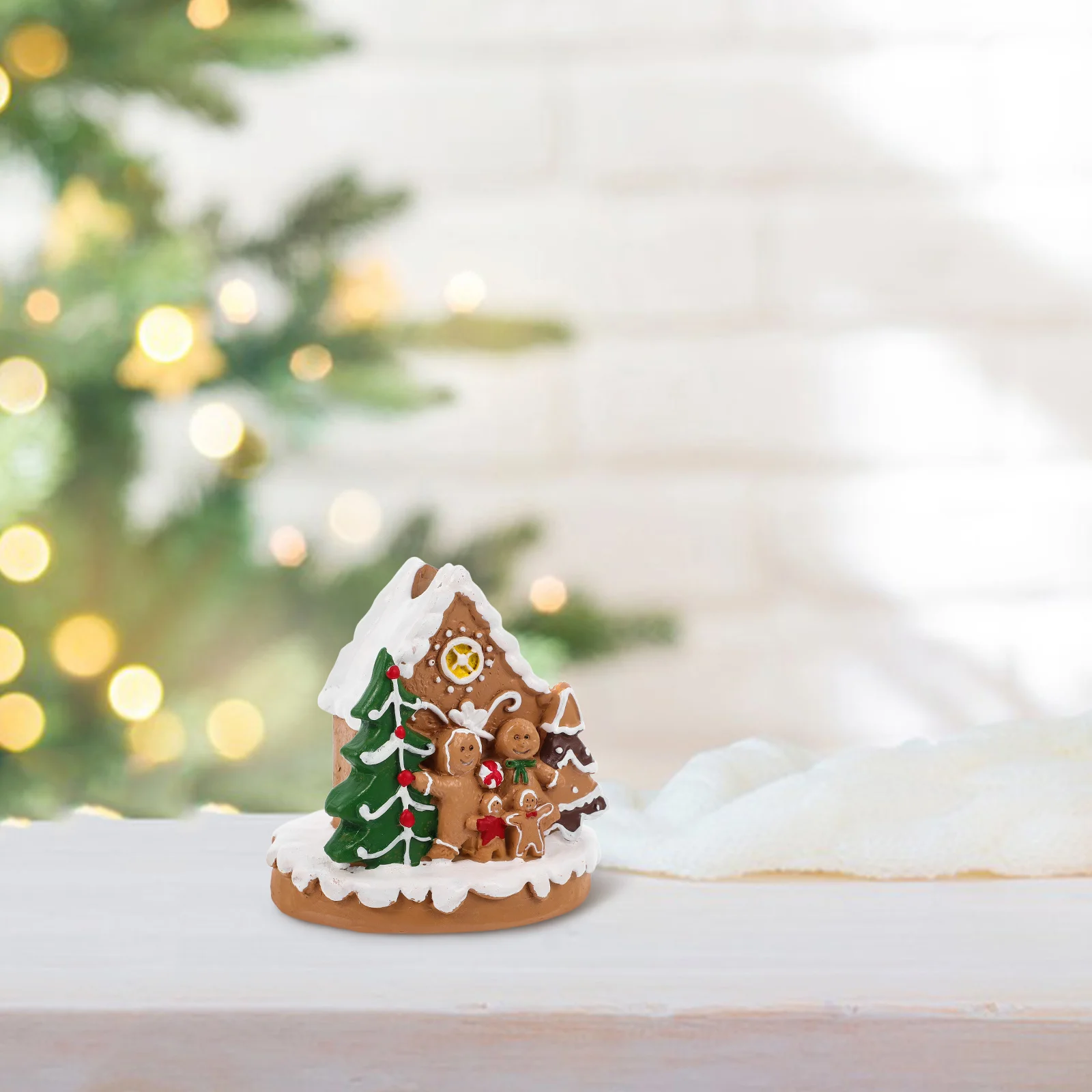 

Christmas Snow House Ornament Multiscene Use for Christmas Table Decor Bedroom Living Room Xmas Decorative House Glow