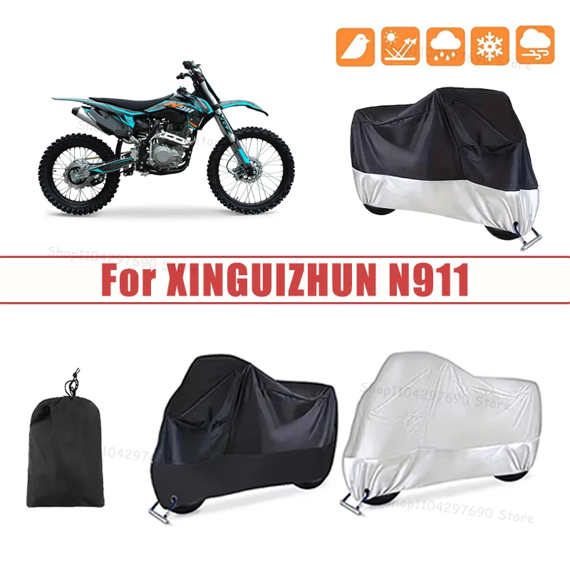 210D Oxford Motorcycle Cover Waterproof All Season UV Protection For XINGUIZHUN N911 Anti-Tear Windproof Motorbike Cover