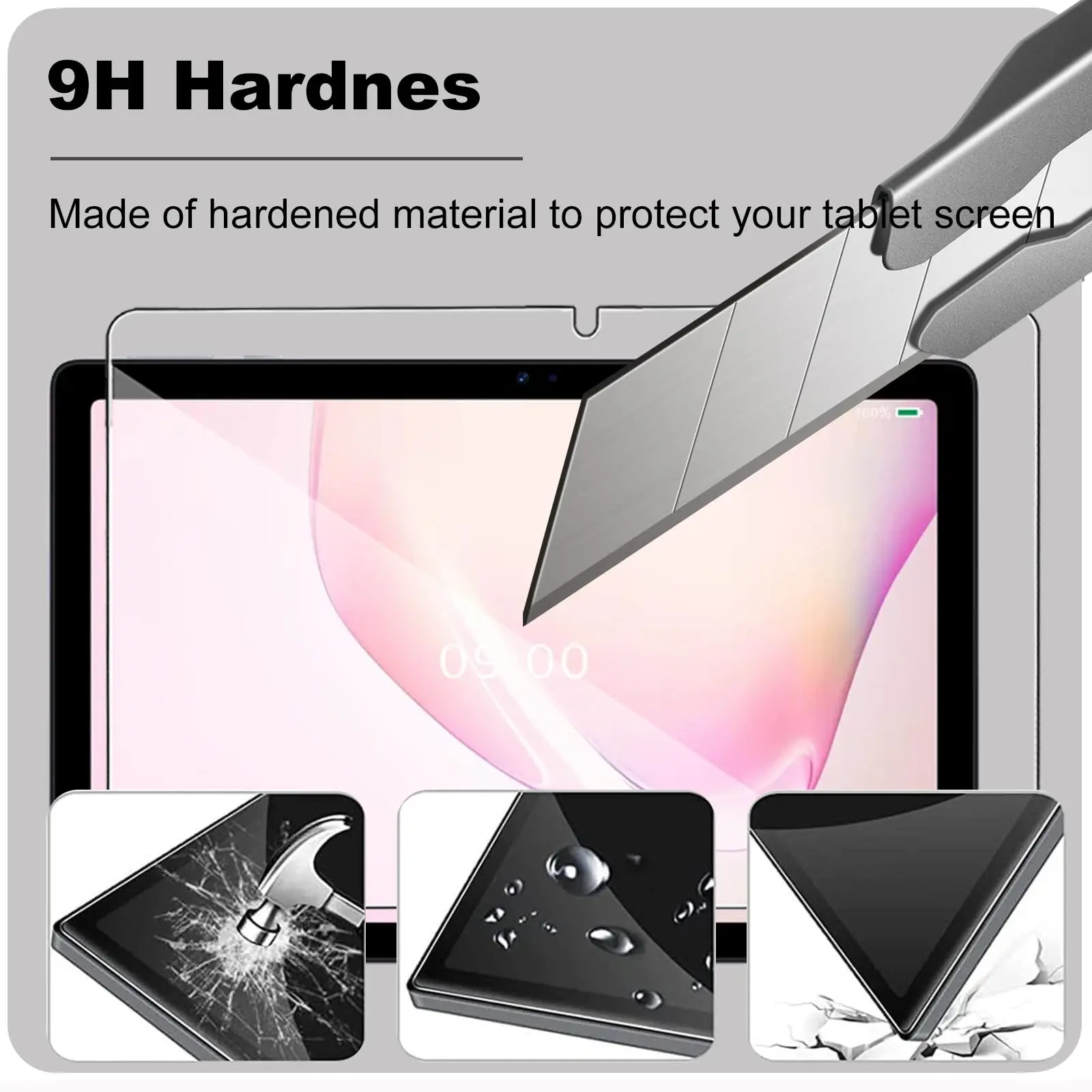 واقي شاشة لجهاز Onn 10.1 بوصة اللوحي (2024 موديل 100135925) / Onn 10.1 بوصة Gen 4 Tablet (2024 Model) فيلم من الزجاج المقسى