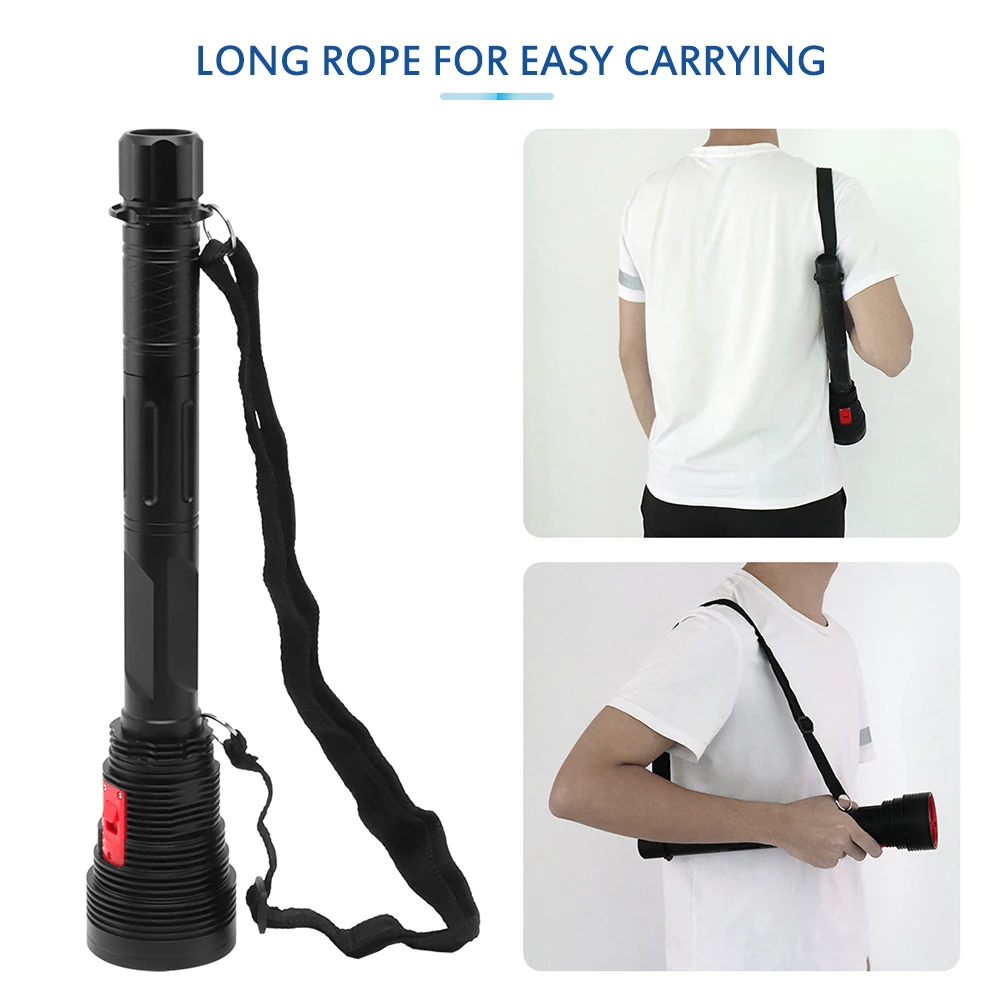 FUNNYDEER A47 XHP-70 50W 15000LM Strong Flashlight White Light Charger Work Lamp IPX8 Waterproof Outdoor Hiking Lantern