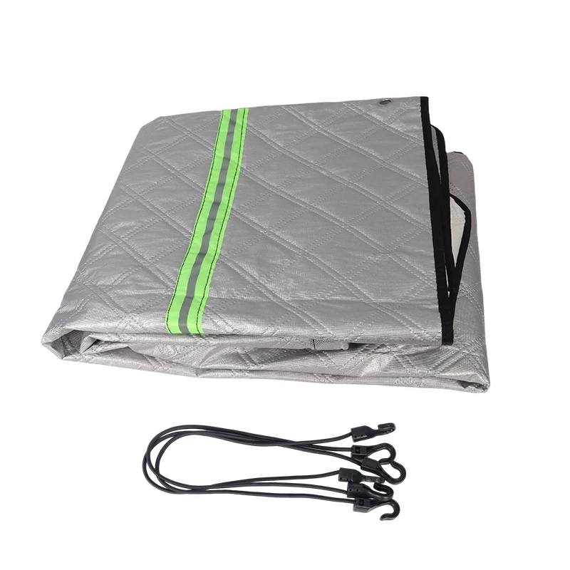 

Caravan Front Bow Protection Cover Tarpaulin Insulated Thermal Mat with 7mm Piping Reflective Strips All-Year